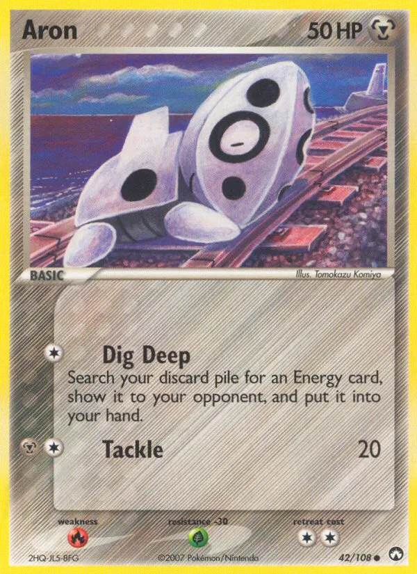 Aron #42 EX Power Keepers Pokemon card