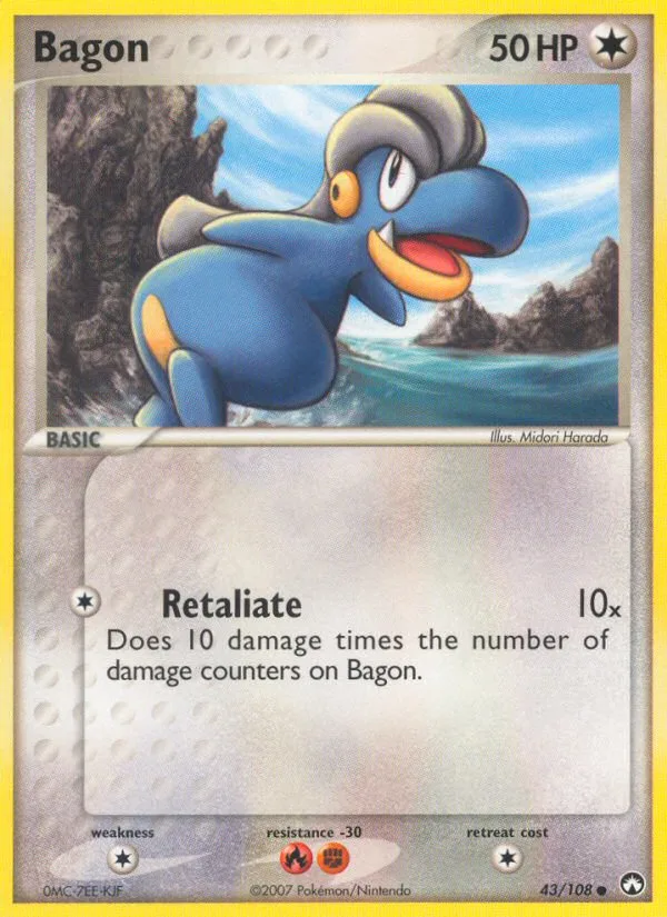 Bagon #43 EX Power Keepers Pokemon card