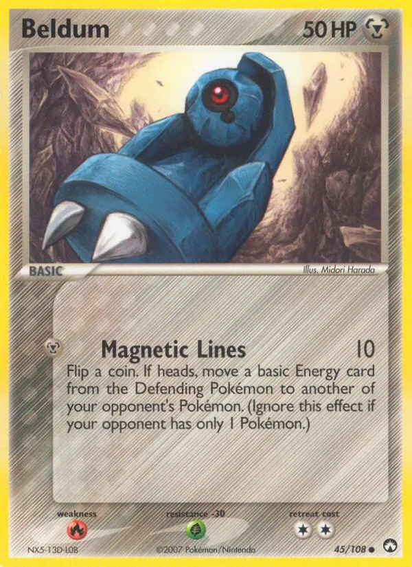 Beldum #45 EX Power Keepers Pokemon card