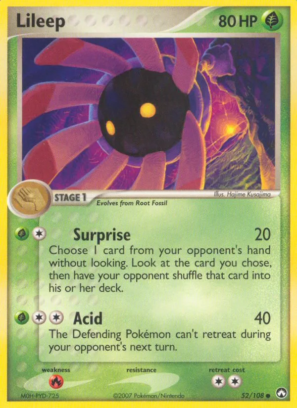 Lileep #52 EX Power Keepers Pokemon card