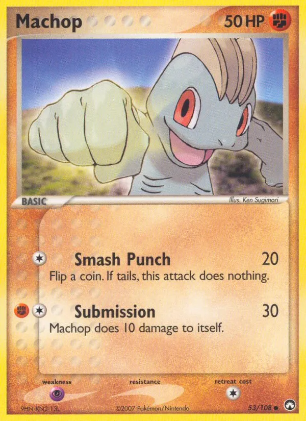 Machop #53 EX Power Keepers Pokemon card