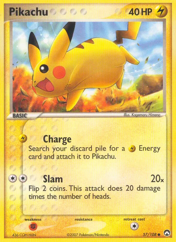 Pikachu #57 EX Power Keepers Pokemon card