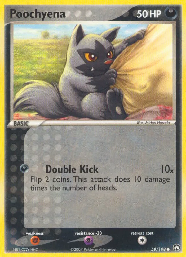 Poochyena #58 EX Power Keepers Pokemon card