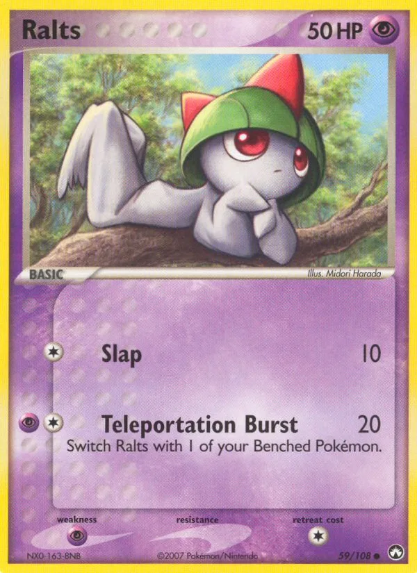 Ralts #59 EX Power Keepers Pokemon card