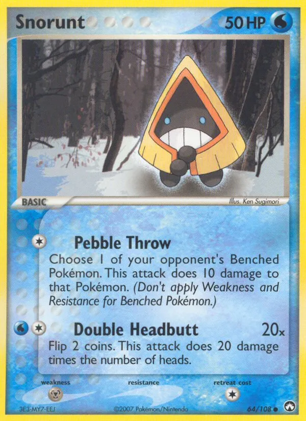 Snorunt #64 EX Power Keepers Pokemon card