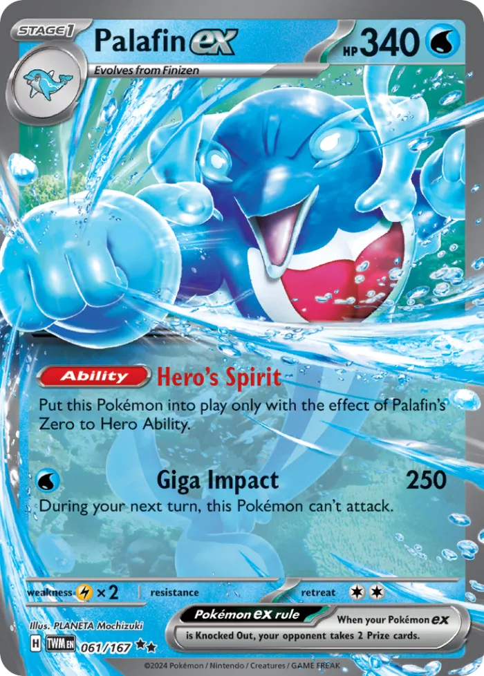 Palafin ex #61 Twilight Masquerade Pokemon card