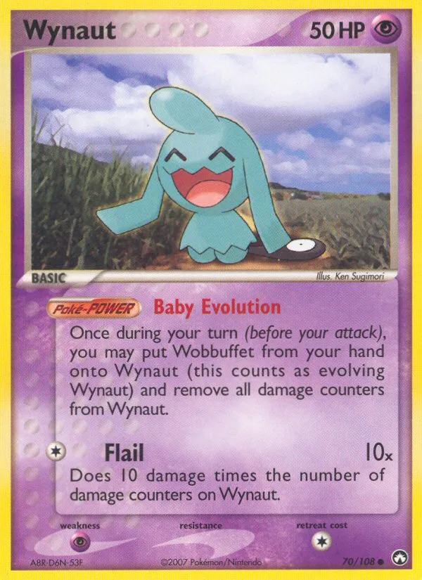 Wynaut #70 EX Power Keepers Pokemon card