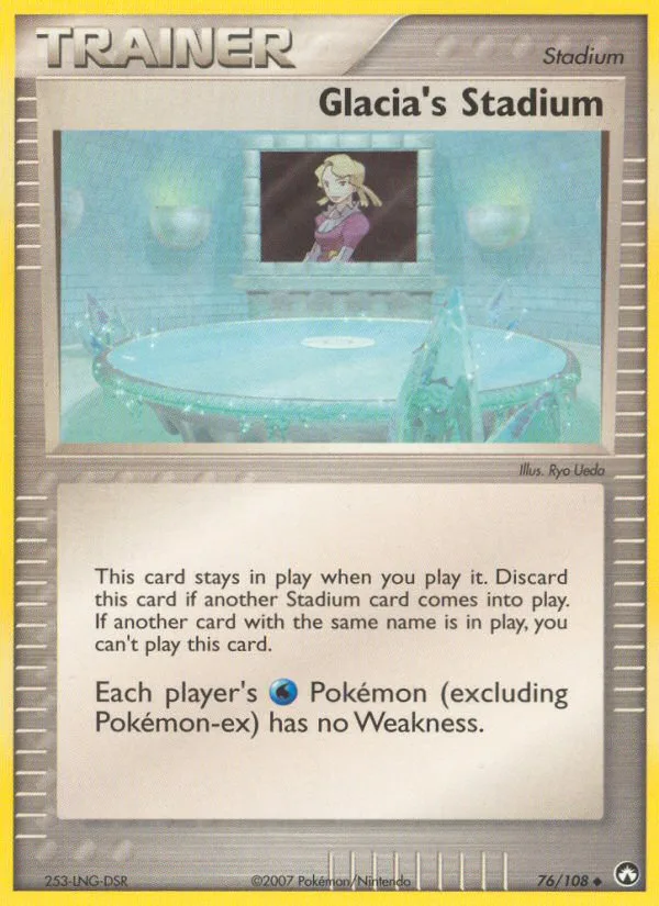Glacia's Stadium #76 EX Power Keepers Pokemon card