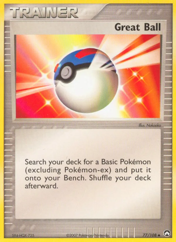 Great Ball #77 EX Power Keepers Pokemon card
