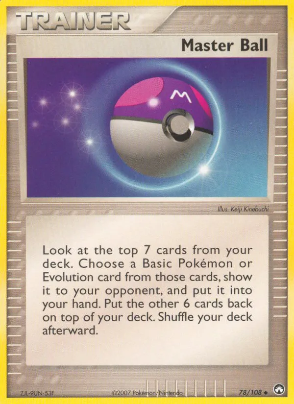 Master Ball #78 EX Power Keepers Pokemon card