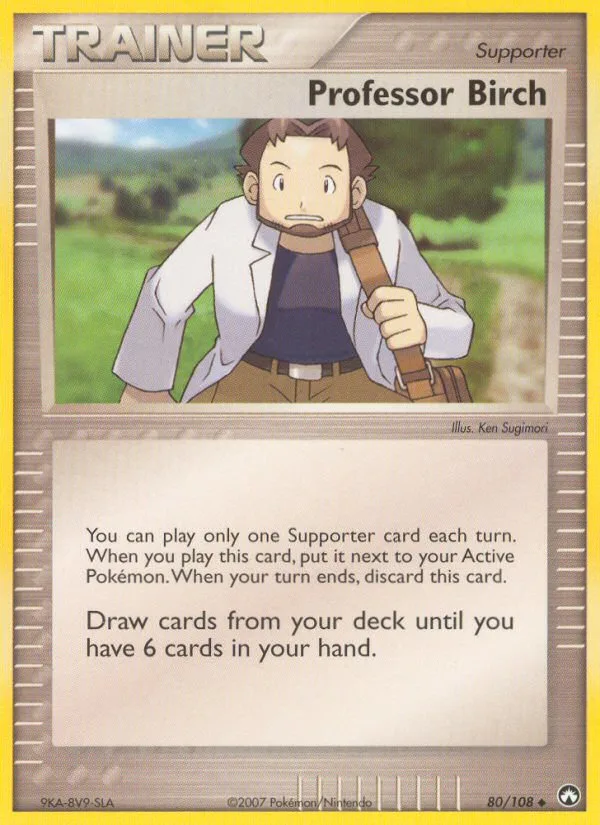 Professor Birch #80 EX Power Keepers Pokemon card