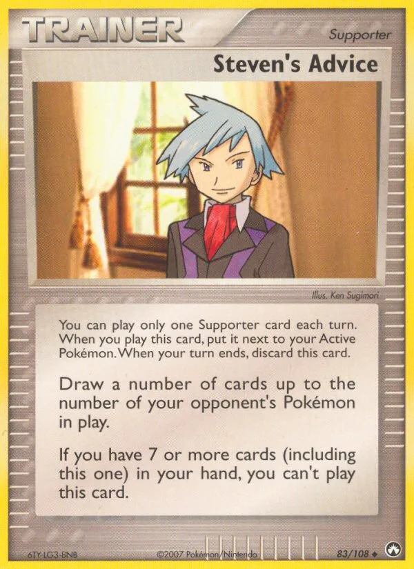 Steven's Advice #83 EX Power Keepers Pokemon card