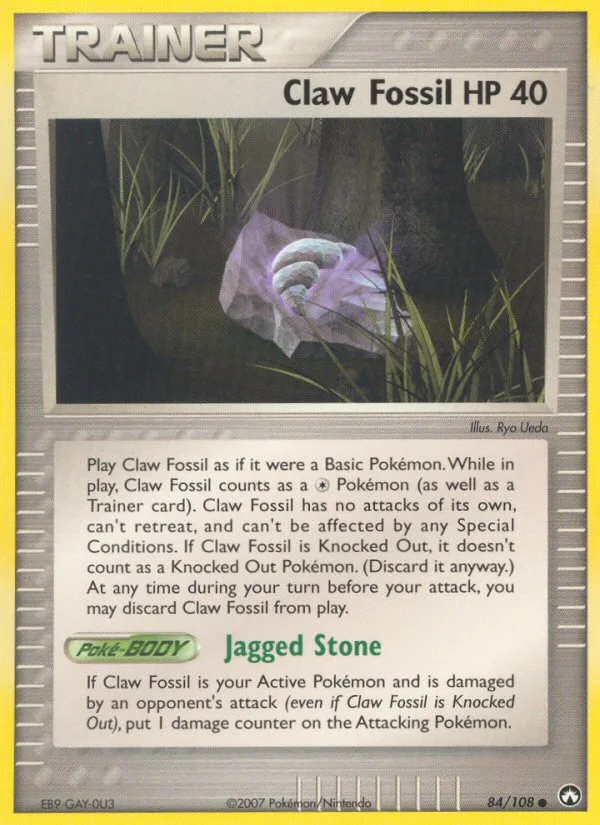 Claw Fossil EX Power Keepers card
