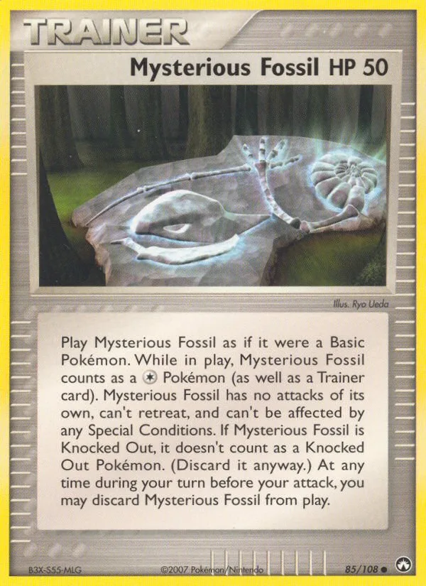 Mysterious Fossil #85 EX Power Keepers Pokemon card