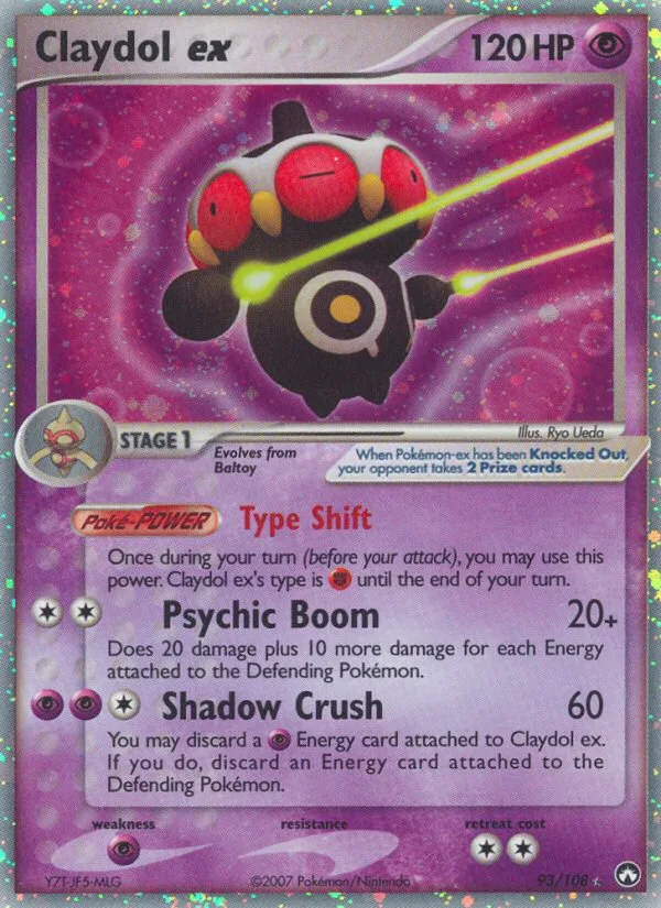 Claydol ex #93 EX Power Keepers Pokemon card