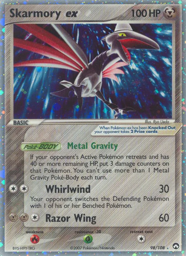 Skarmory ex #98 EX Power Keepers Pokemon card