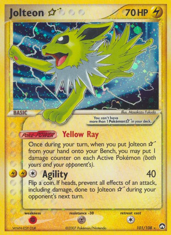 Jolteon ★ #101 EX Power Keepers Pokemon card