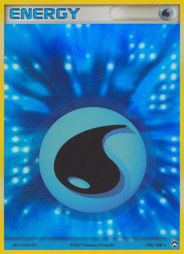 Water Energy #105 EX Power Keepers Pokemon card