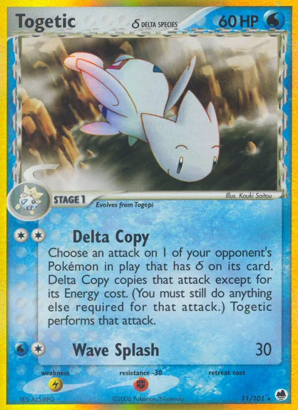 Togetic δ #11 EX Dragon Frontiers Pokemon card