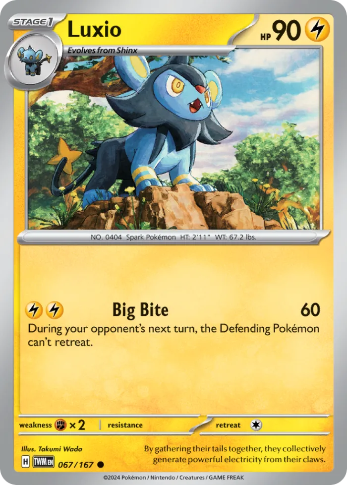 Luxio #67 Twilight Masquerade Pokemon card