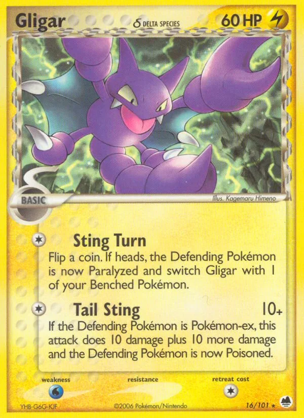 Gligar δ EX Dragon Frontiers card