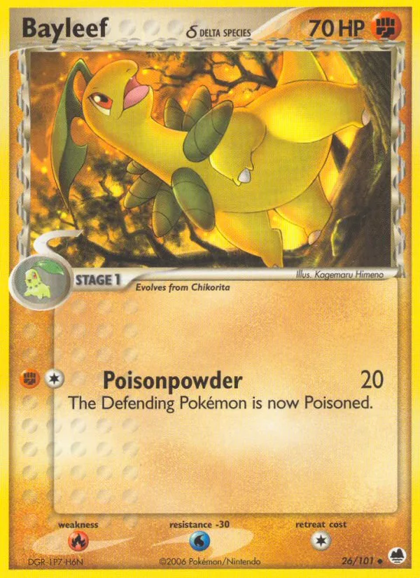 Bayleef δ EX Dragon Frontiers card