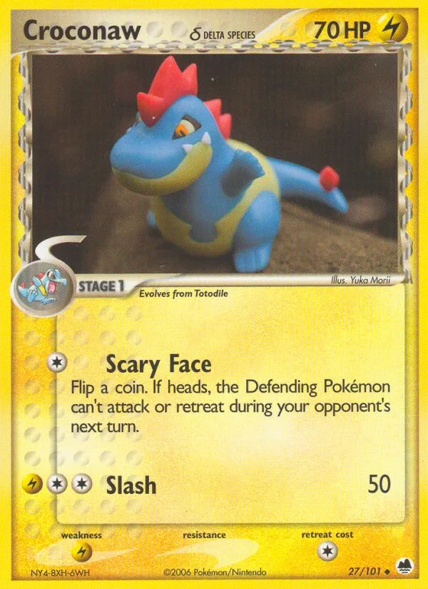 Croconaw δ EX Dragon Frontiers card