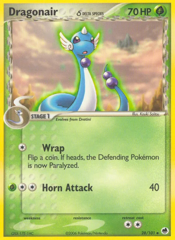Dragonair δ #28 EX Dragon Frontiers Pokemon card