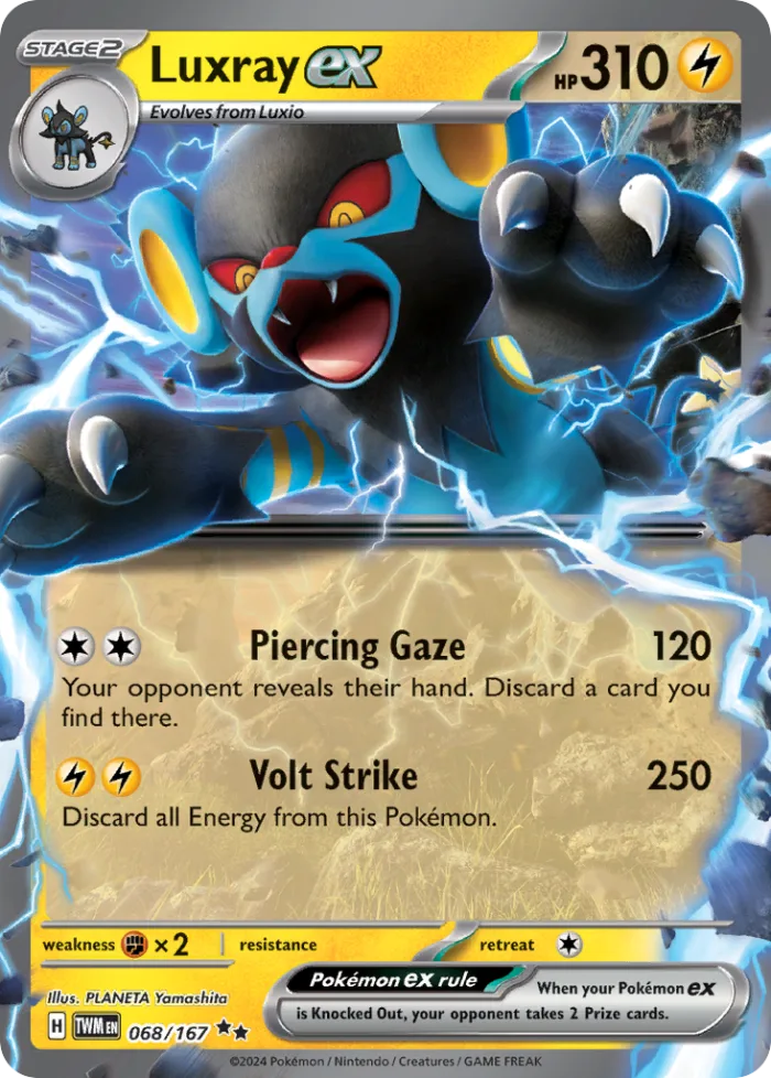 Luxray ex #68 Twilight Masquerade Pokemon card