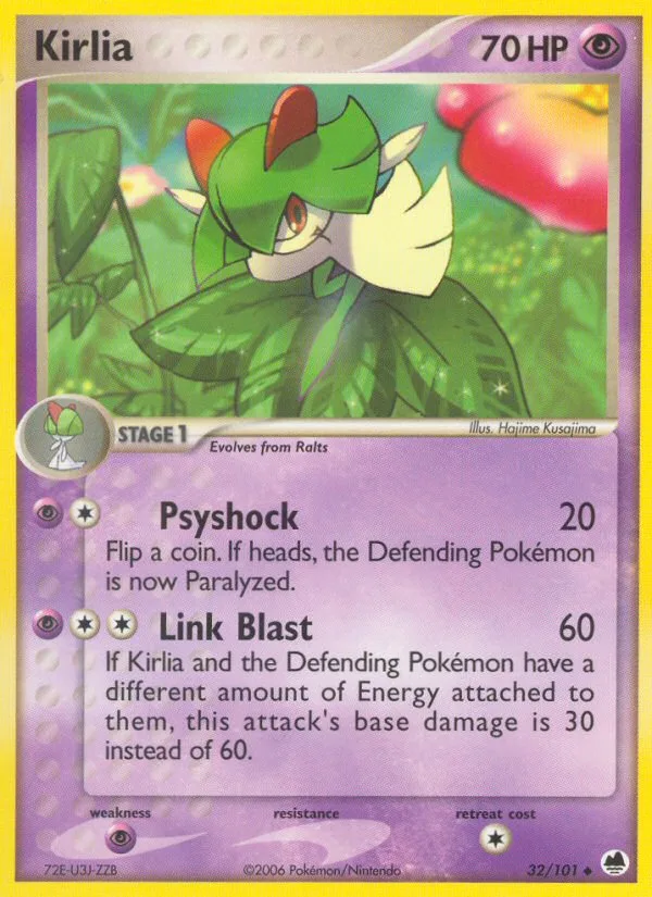 Kirlia #32 EX Dragon Frontiers Pokemon card