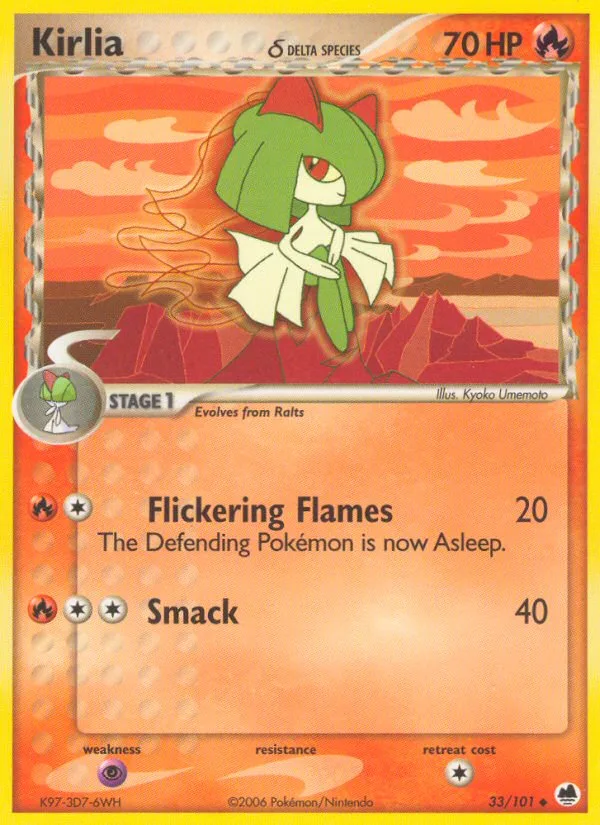 Kirlia δ EX Dragon Frontiers card