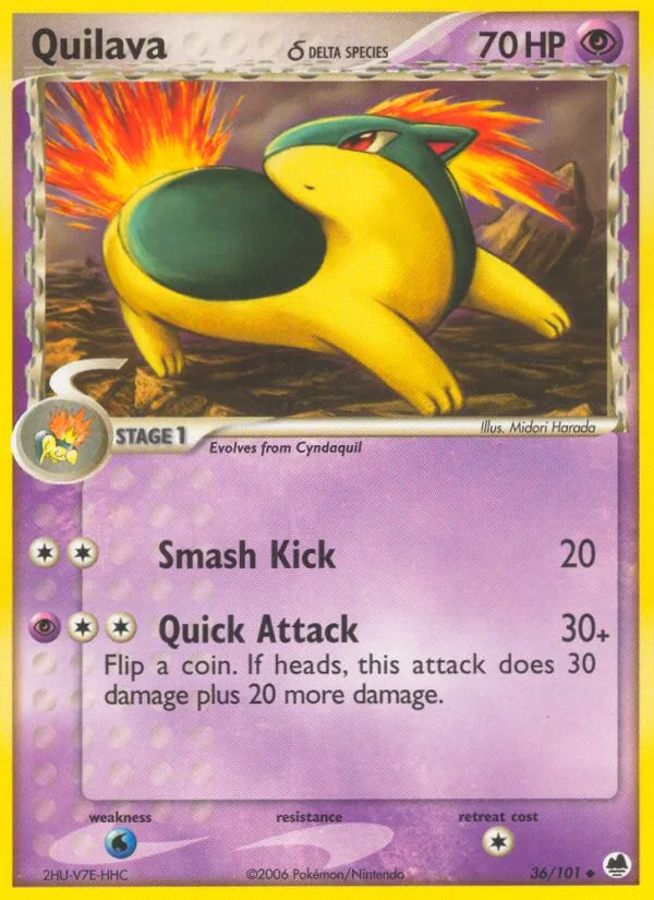 Quilava δ EX Dragon Frontiers card