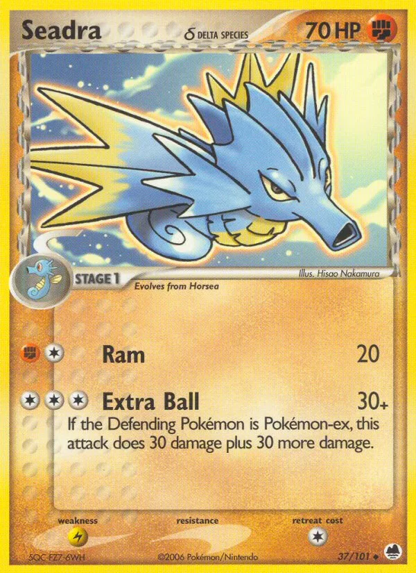 Seadra δ #37 EX Dragon Frontiers Pokemon card