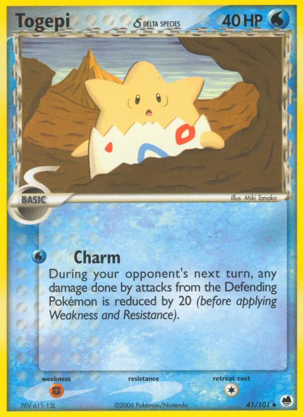 Togepi δ #41 EX Dragon Frontiers Pokemon card
