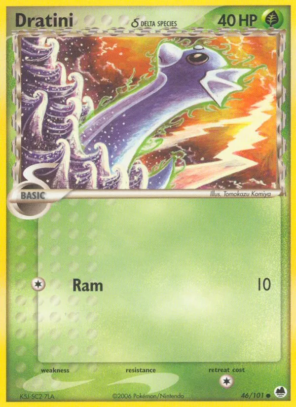 Dratini δ #46 EX Dragon Frontiers Pokemon card