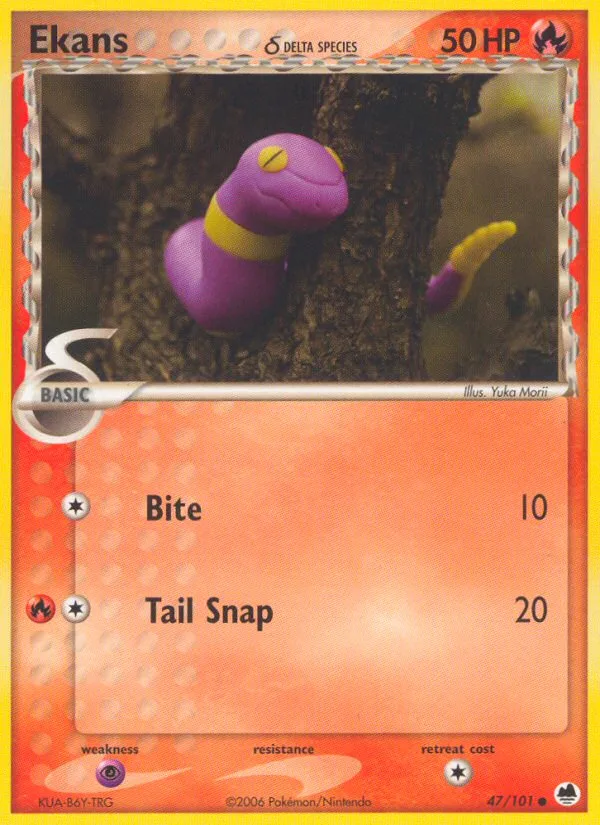 Ekans δ #47 EX Dragon Frontiers Pokemon card
