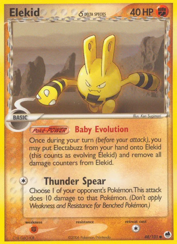 Elekid δ EX Dragon Frontiers card