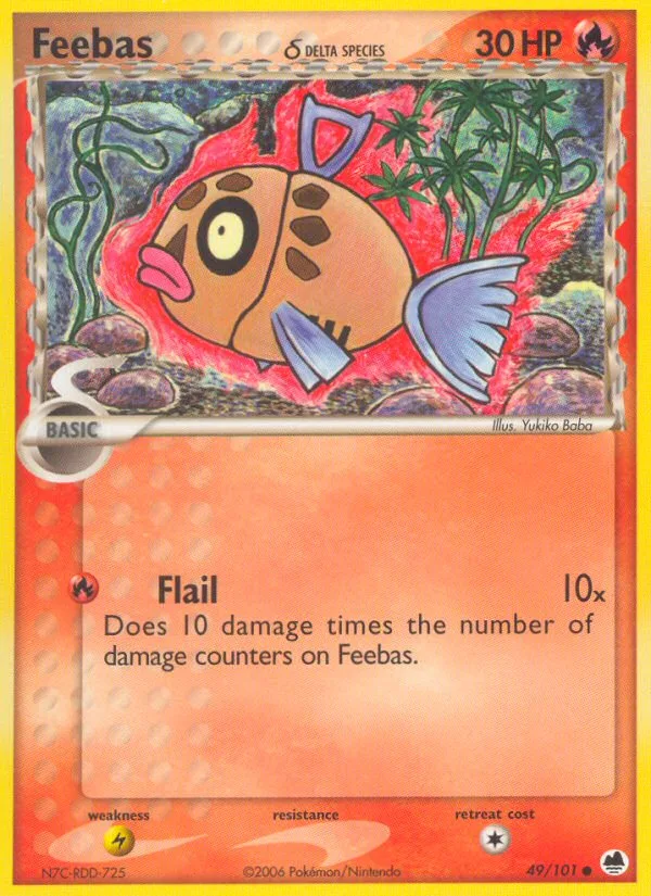 Feebas δ EX Dragon Frontiers card