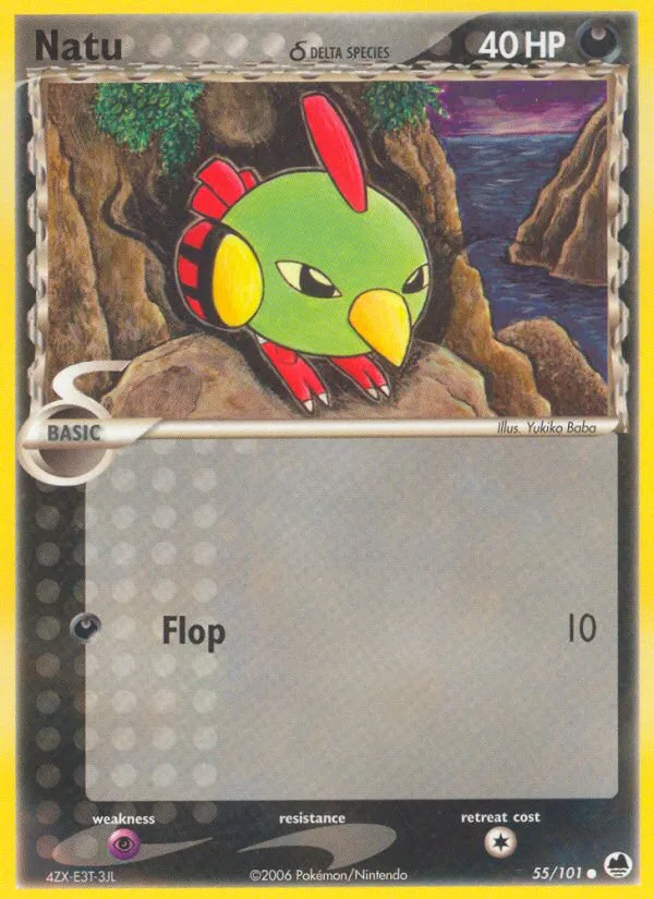 Natu δ #55 EX Dragon Frontiers Pokemon card
