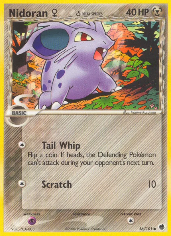 Nidoran ♀ δ EX Dragon Frontiers card