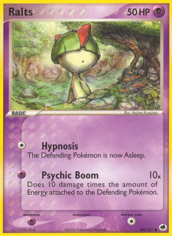 Ralts #60 EX Dragon Frontiers Pokemon card