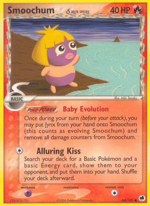 Smoochum δ EX Dragon Frontiers card