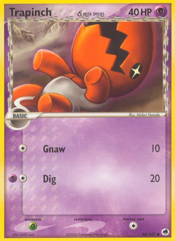 Trapinch δ EX Dragon Frontiers card
