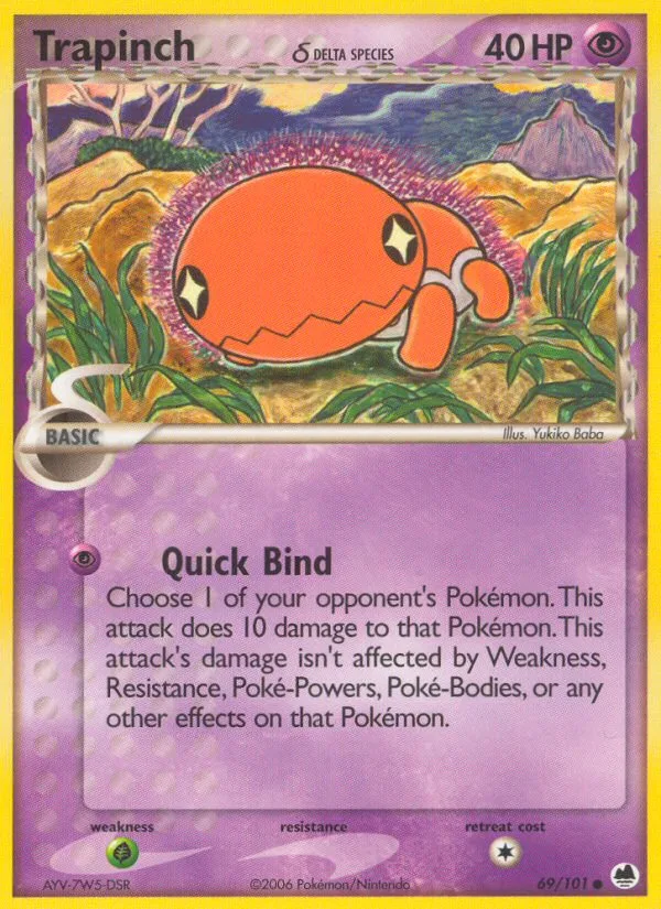 Trapinch δ EX Dragon Frontiers card