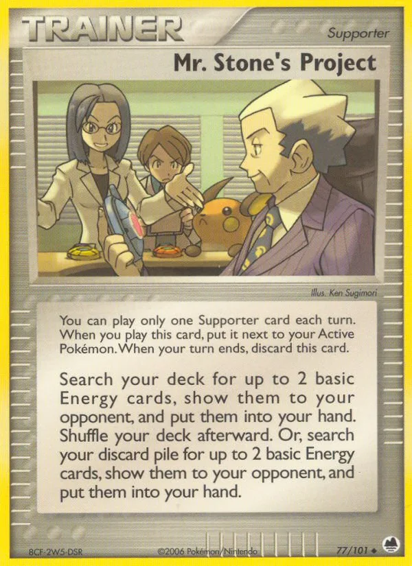 Mr. Stone's Project #77 EX Dragon Frontiers Pokemon card