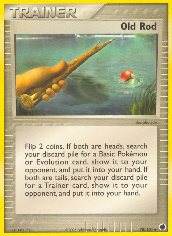 Old Rod EX Dragon Frontiers card