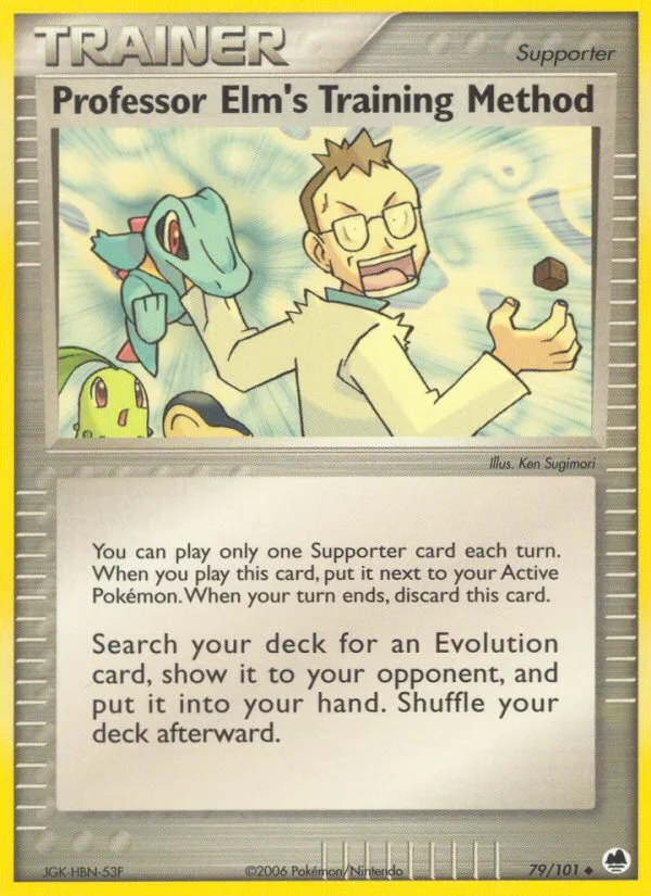 Professor Elm's Training Method #79 EX Dragon Frontiers Pokemon card
