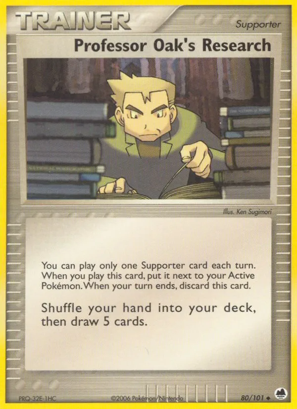 Professor Oak's Research #80 EX Dragon Frontiers Pokemon card