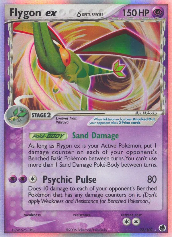 Flygon ex δ #92 EX Dragon Frontiers Pokemon card