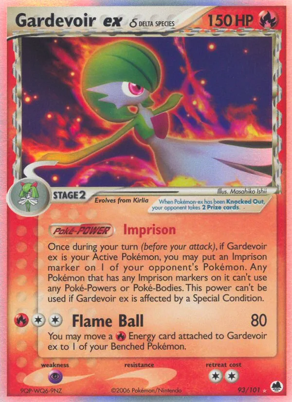 Gardevoir ex δ #93 EX Dragon Frontiers Pokemon card